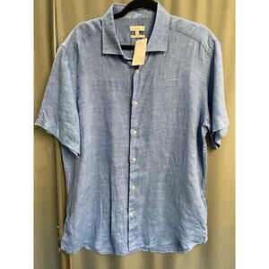 REISS Men's Button down linen Shirt XXL fits small (b75)